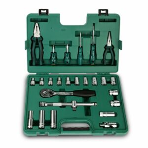 JUEGO DE 26 PIEZAS DADO HEXAGONALES ENCASTRE DE 1/2" PULGADA ALICATE Y DESTORNILLADORES