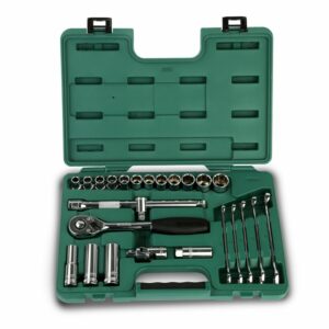 JUEGO DE DADOS HEXAGONALES Y POLIGONALES DE 25 PIEZAS ENCASTRE DE 1/2" MILIMETRICOS ST09506SJX