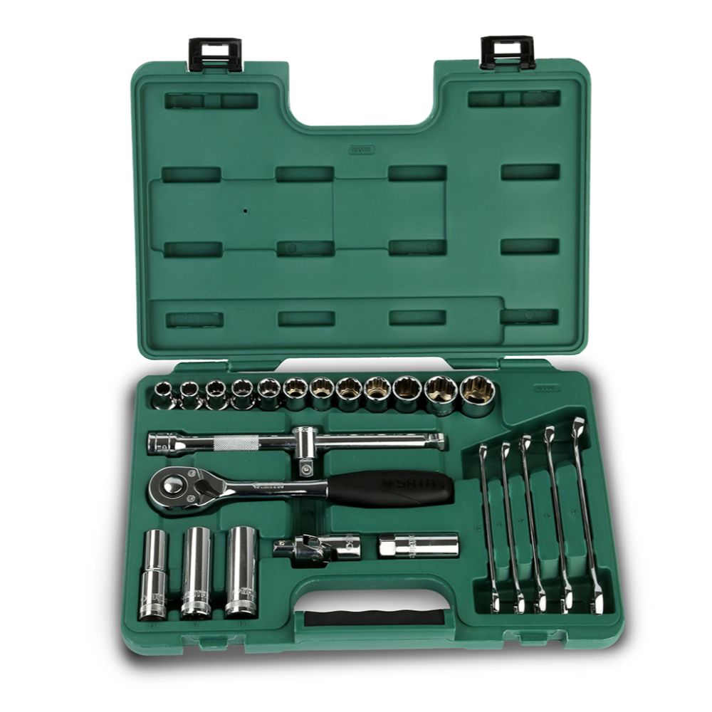 JUEGO DE DADOS HEXAGONALES Y POLIGONALES DE 25 PIEZAS ENCASTRE DE 1/2" MILIMETRICOS ST09506SJX