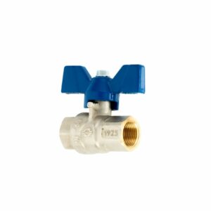VÁLVULA ESFÉRICA PESADA PASO TOTAL 3/8" , MANGO MARIOSA AZUL