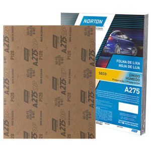 LIJA AL AGUA Y AL SECO 9'' X 11'' A275 G120 NORTON (CAJA X 50 UNID.)