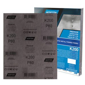 LIJA FIERRO 9" X 11" K200 G80 NORTON (EMPAQUE X 25 UNID.)