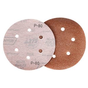 LIJA CIRCULAR 6" X 6 HUECOS A275 G80 NORTON (CAJA X 100 UNID.)