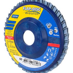 DISCO FLAP EVOLUTION R822 4 1/2" X 7/8" G60 NORTON (CAJA X 10 UNID.)