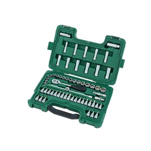 JUEGO.58PIEZA MILIMETRICO  DADO HEXAGONAL ENCASTRE 3/8" C/PUNTAST09004SJX