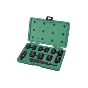 JUEGO.12PIEZA ENCASTRE 1/2" MILIMETRICO  DADO HEXAGONAL ST09009SJX