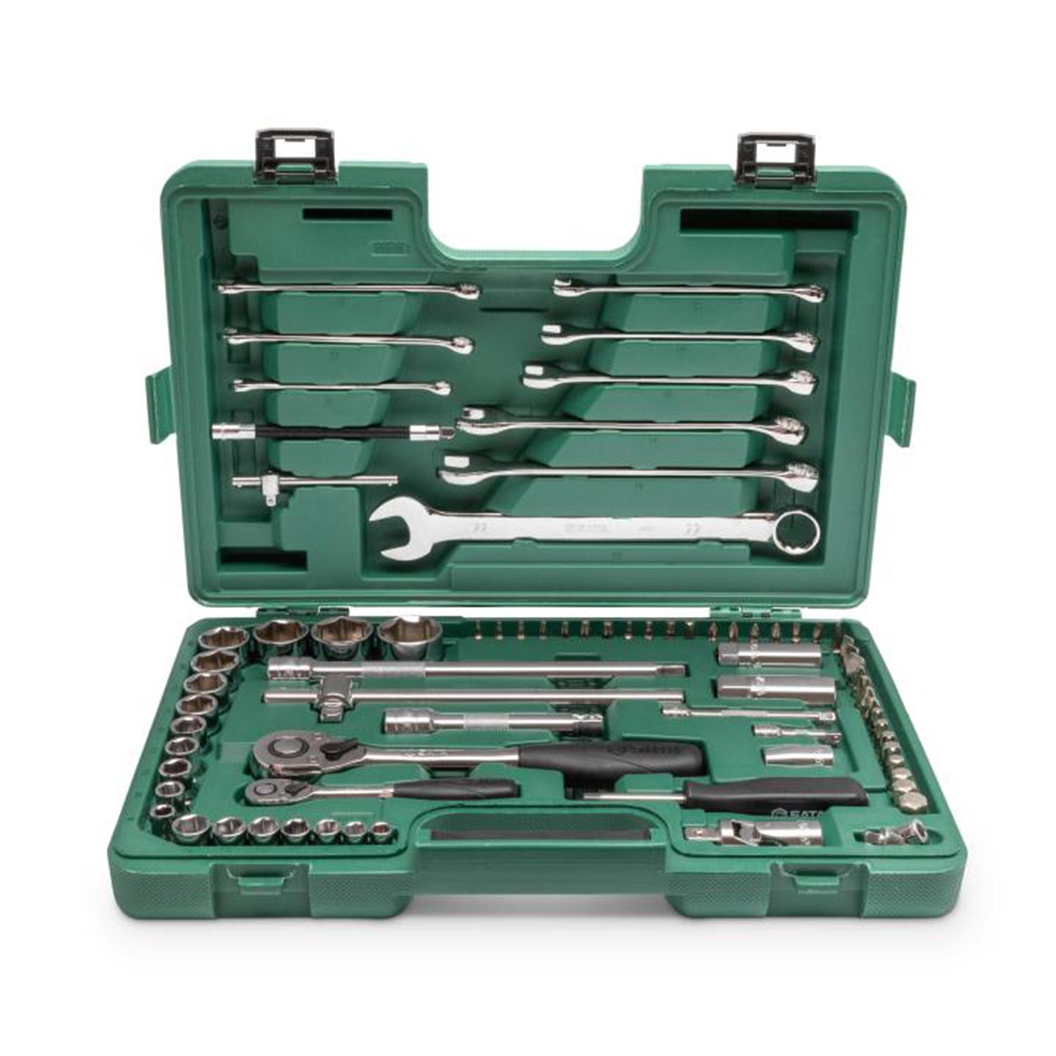 JUEGO DADOS HEXAGONAL  76PIEZAS ENCASTRE 1/4 Y 1/2" MILIMETRO ST09519SJX