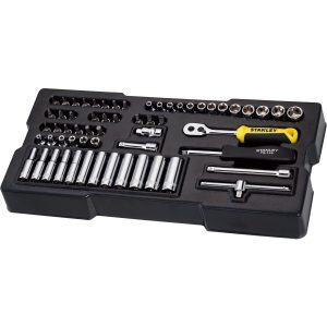 JUEGO DADO 60 PIEZAS MM 1/4" MODULO